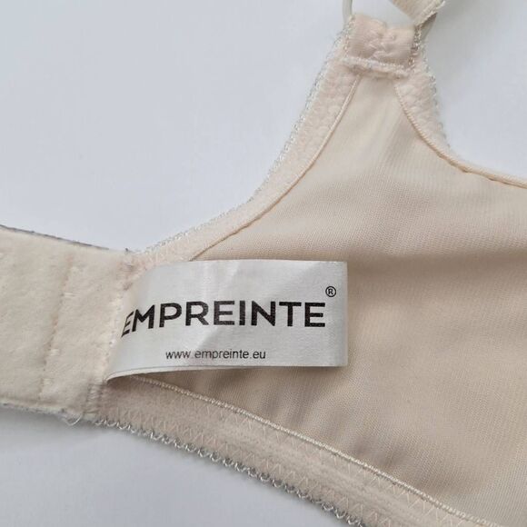 Empreinte Lilly Rose Bra Size 32E Beige Lace Full Cup Underwire - Picture 4 of 5